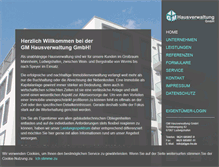 Tablet Screenshot of gm-hausverwaltung.de